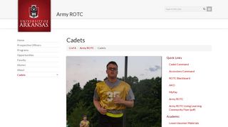 Cadets | Army ROTC | University of Arkansas