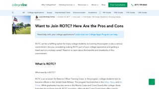 Want to Join ROTC? Here Are the Pros and Cons - CollegeVine blog