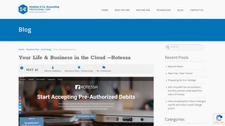 Your Life & Business in the Cloud –Rotessa – Hawkins & Co. Accounting