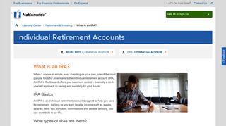 Individual Retirement Accounts – Nationwide