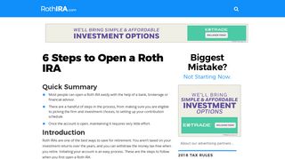 6 Steps to Open A Roth IRA | RothIRA.com