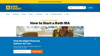 How to Start a Roth IRA | DaveRamsey.com