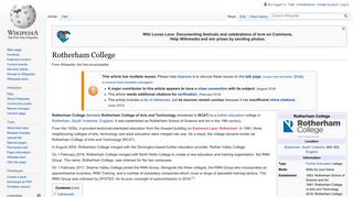 Rotherham College - Wikipedia