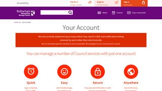 Your Account | Rotherham Metropolitan Borough Council