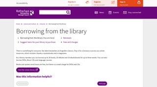 Borrowing from the library - Rotherham Council