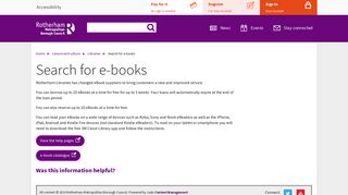 Search for e-books - Rotherham Council