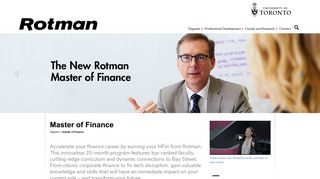 Master of Finance - Rotman School of Management