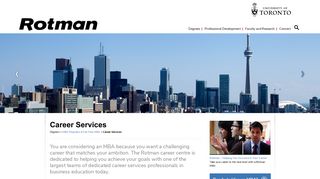 Career Services - Rotman School of Management