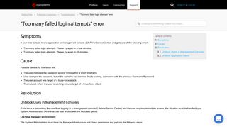 “Too many failed login attempts” error - OutSystems