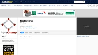 Site Rankings - RotoChamp | FantasyPros