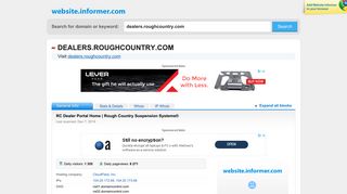 dealers.roughcountry.com at WI. RC Dealer Portal Home | Rough ...