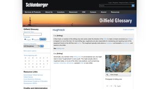roughneck - Schlumberger Oilfield Glossary