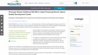 OneLogin Raises Additional $22.5M in Latest Financing Round ...