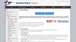 Utility Billing - City of Round Rock