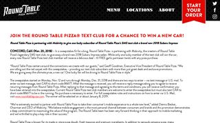 Round Table Pizza | Manage Your Subscription