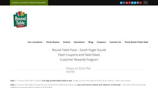 Sign-up for Coupons & Flash Deals -Round Table Pizza