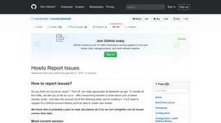 Howto Report Issues · roundcube/roundcubemail Wiki · GitHub
