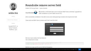 Roundcube remove server field - zeldor.biz