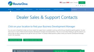 Dealer Sales & Support Contacts | RouteOne