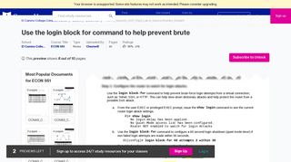 Use the login block for command to help prevent brute force login ...