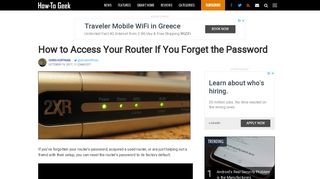 How to Access Your Router If You Forget the Password