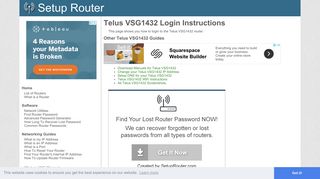 Login to Telus VSG1432 Router - SetupRouter