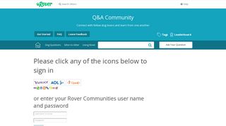 User login | Rover Q&A Community - Rover.com