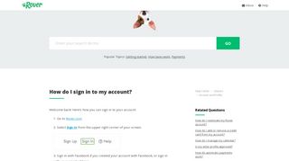 How do I sign in to my account? – Help Center - Rover Support