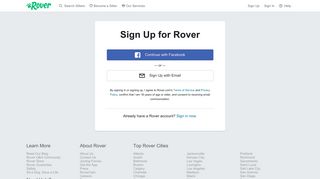 Sign Up or Sign In | Rover.com