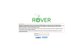 ROVER - Login Page - State of Oklahoma