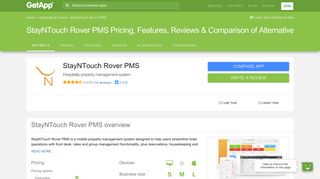 StayNTouch Rover PMS Pricing, Features, Reviews & Comparison of ...