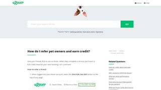 How do I refer pet owners and earn credit? – Help ... - Rover Support