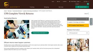 UPS Complete View® Returns: UPS - United States