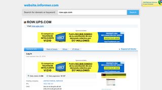 row.ups.com at Website Informer. Log In. Visit Row Ups.