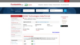 ROW2 Technologies India Pvt Ltd, Mumbai | Company & Key Contact ...