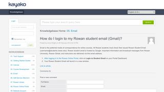 How do I login to my Rowan student email (Gmail)? - Powered by ...