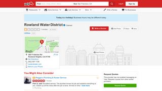Rowland Water District - Utilities - 3021 Fullerton Rd, Rowland Heights ...