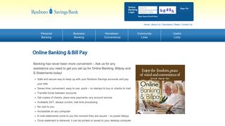 Online Banking & Bill Pay :: Roxboro Savings Bank