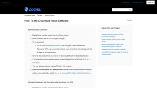 How to re-download Roxio software – Knowledge Base