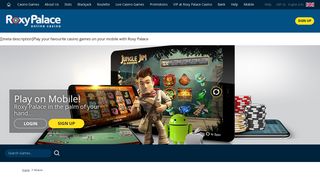 Mobile Casino| Play Casino Games With Roxy Palace