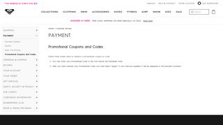 Promotional Coupons and Codes | Roxy