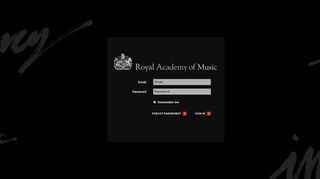 Login form - Royal Academy of Music Admin Panel