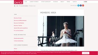 Members' area — RAD - Royal Academy Of Dance