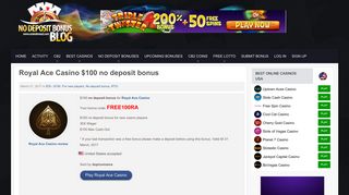 Royal Ace Casino $100 no deposit bonus - 21.03.2017