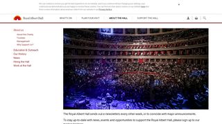 Royal Albert Hall newsletter sign-up