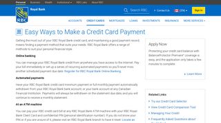 How to Pay Your Credit Card Bill - RBC Royal Bank