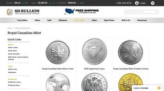 Royal Canadian Mint (RCM) | Canadian Gold & Silver Coins - SD Bullion