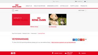 Learning Events - Royal Canin