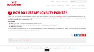 How do I use my Loyalty points? - ROYAL CANIN®