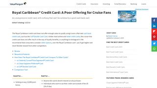 Royal Caribbean® Credit Card: A Poor Offering for Cruise Fans ...